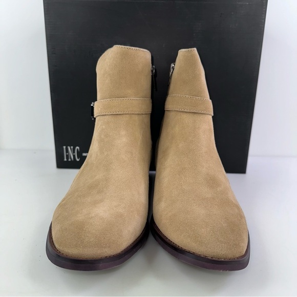 INC International Concepts Men\'s Dario Suede Buckle Boots Beige New Size 10.5M main image 4